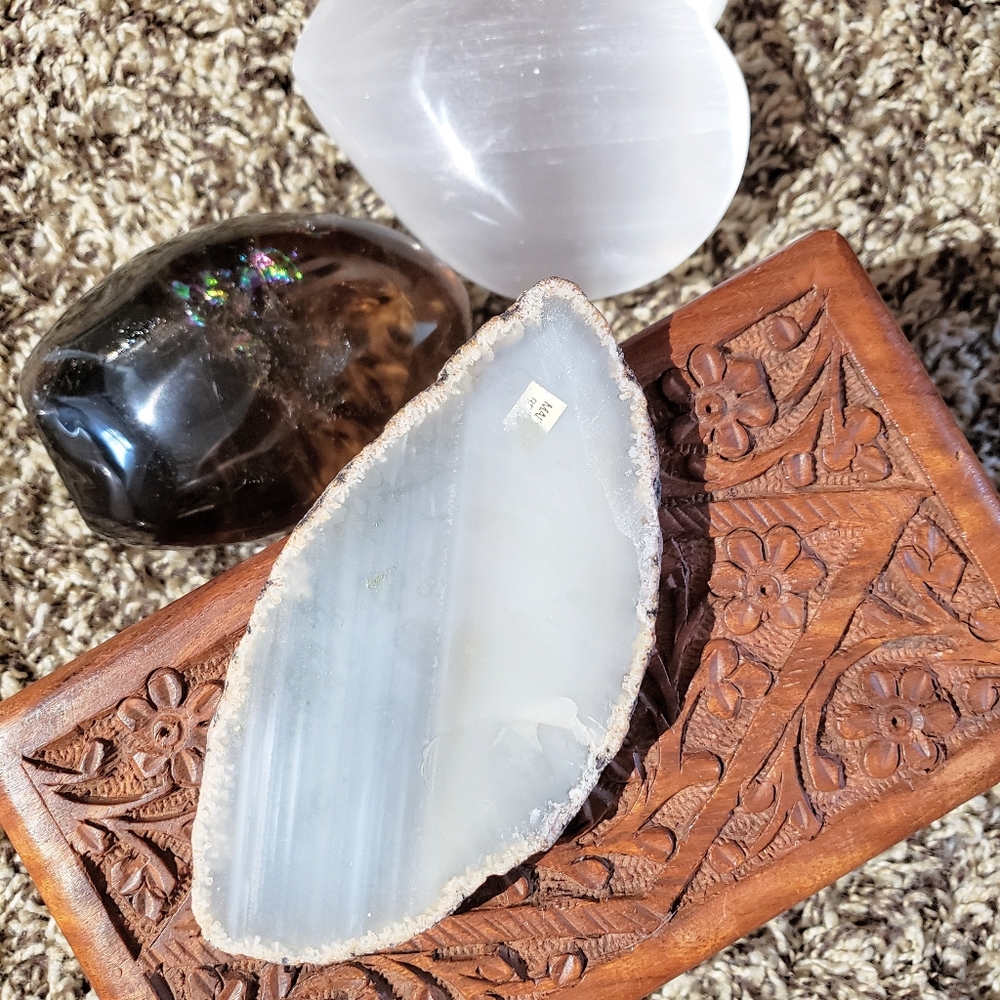 Half polished Agate slice - Picture 4 of 5